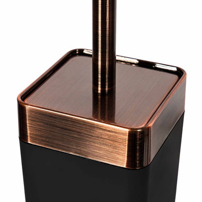Toiletbørste Sort med Kobberdetaljer 9,2x9,2x36,6 cm