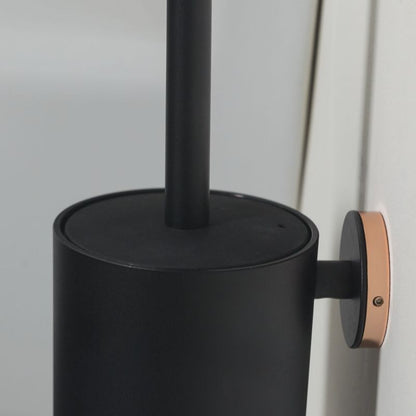Toiletbørste Urban Mat Sort Væghængt med Dekorative Ringe 1 stk.