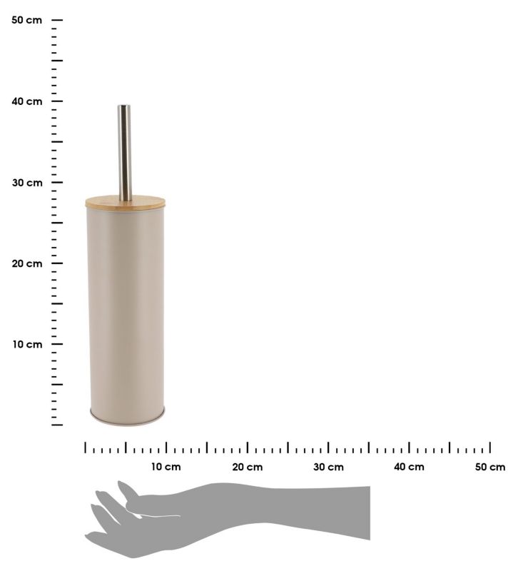 Toiletbørste Timeless Taupe Beige Bambus og Metal 1 stk. | 3664323162400