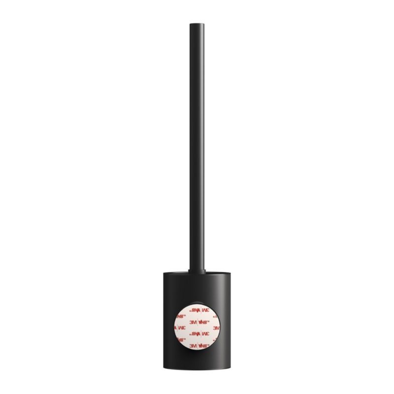 Toiletbørste med Holder Sort Rustfrit Stål 36,6 cm