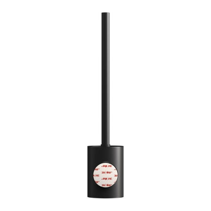 Toiletbørste med Holder Sort Rustfrit Stål 36,6 cm
