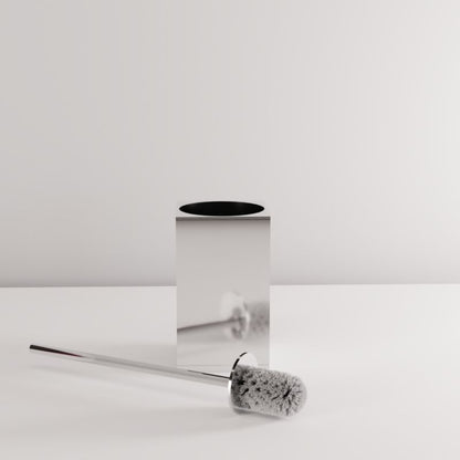 Toiletbørste 8x8x39 cm Krom 1 stk.