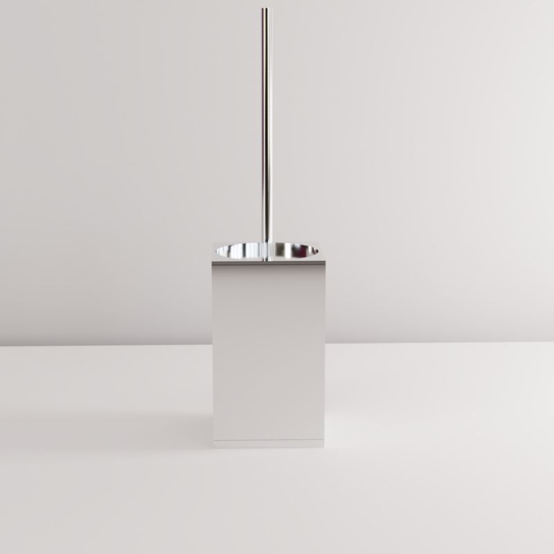 Toiletbørste 8x8x39 cm Krom 1 stk.