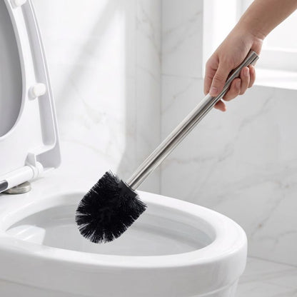 Toiletbørste Fritstående Sort Børstet Stål 33 cm