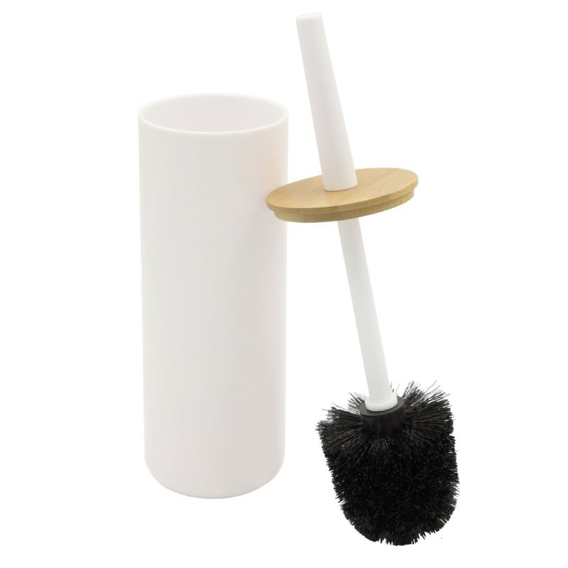 Toiletbørste Tango Hvid Bambus Stål 39 cm