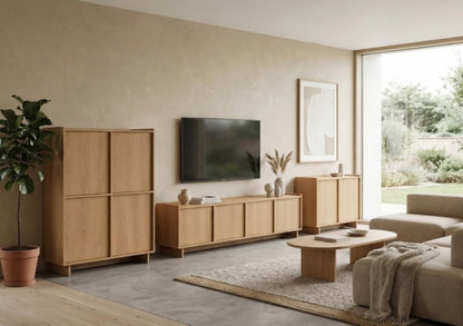 Komoda SUNA 147x81 cm Dąb Karmel
