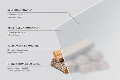 Gulvplade til Brændeovn Hærdet Glas 120x60 cm Frostet | 4071212900170