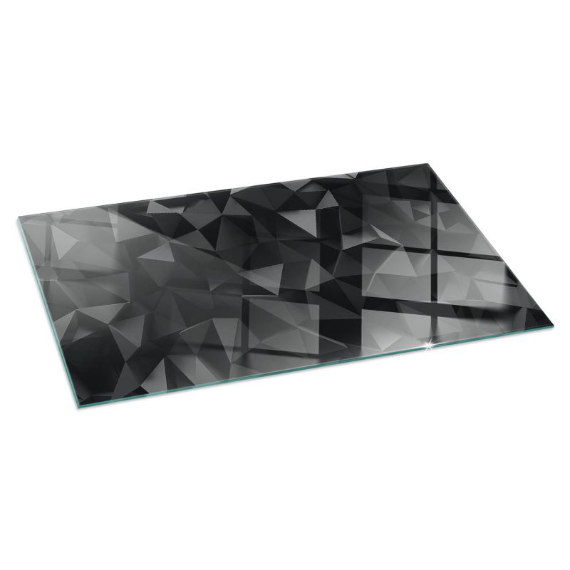 Gulvplade Hærdet Glas 100x50 cm Tredimensionel Geometri