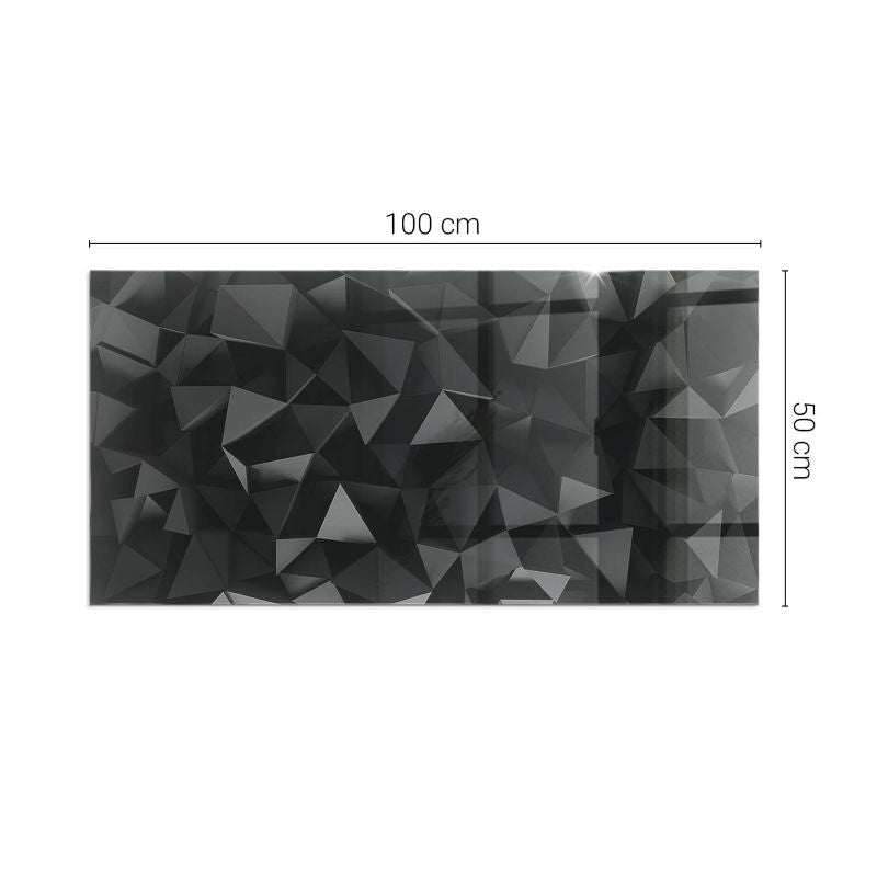 Gulvplade Hærdet Glas 100x50 cm Tredimensionel Geometri