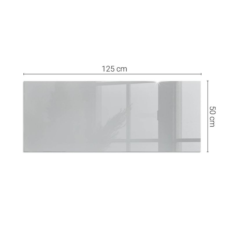 Gulvplade Hærdet Glas 125x50 cm Lysegrå