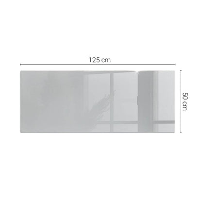 Gulvplade Hærdet Glas 125x50 cm Lysegrå