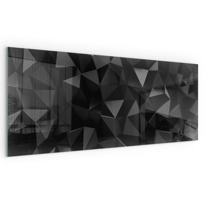 Gulvplade Hærdet Glas 125x50 cm Sort Geometrisk | 4070095996539