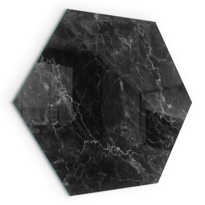 Gulvplade Hærdet Glas 40x40 cm Marmor Heksagon