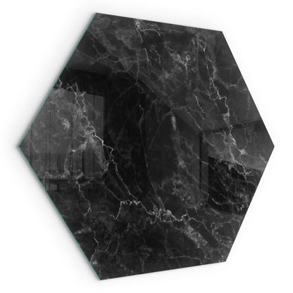 Gulvplade Hærdet Glas 40x40 cm Marmor Heksagon