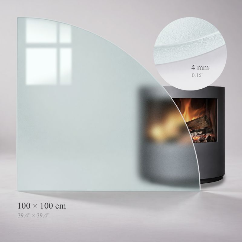 Gulvplade Glas 100x100 cm Frostet