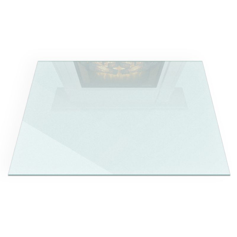 Pejsedækglas 100x70 cm Frostet Glas