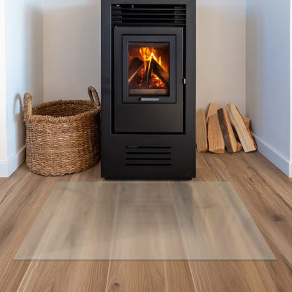 Pejsedækglas 100x70 cm Frostet Glas