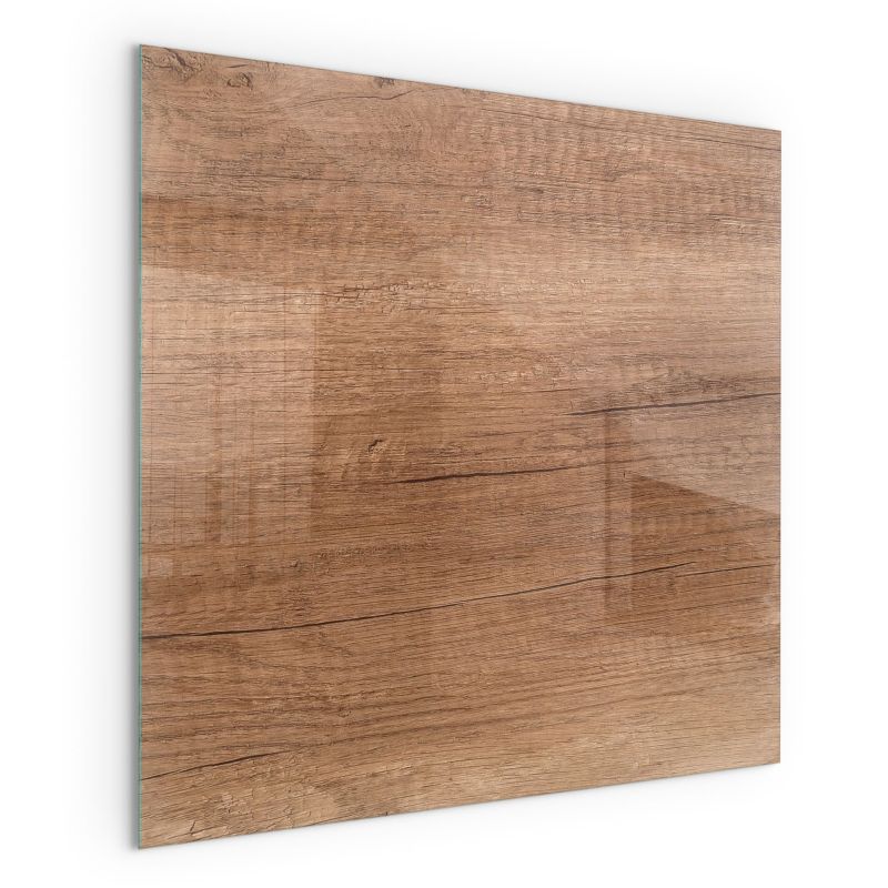 Pejsedækplade i Glas Kvadratisk 50x50 cm Træstruktur
