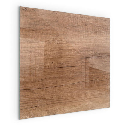 Pejsedækplade i Glas Kvadratisk 50x50 cm Træstruktur