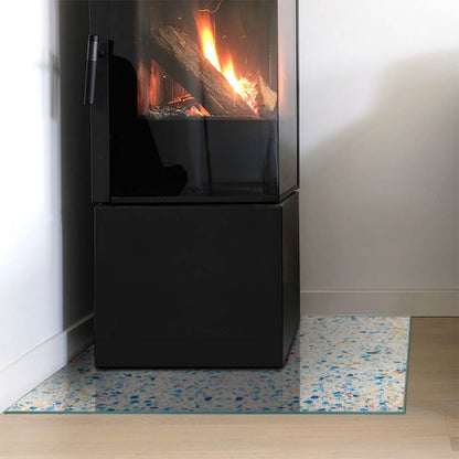 Glasplade til Brændeovn 60x60 cm Hvid 4070095797143