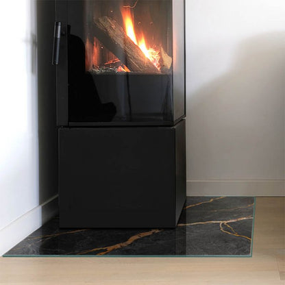 Pejsedækplade Kvadratisk 60x60 cm Marmor Hærdet Glas