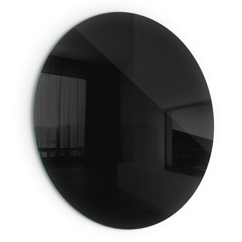 Glasgulvplade Rund Ø50 cm Dyb Grafit