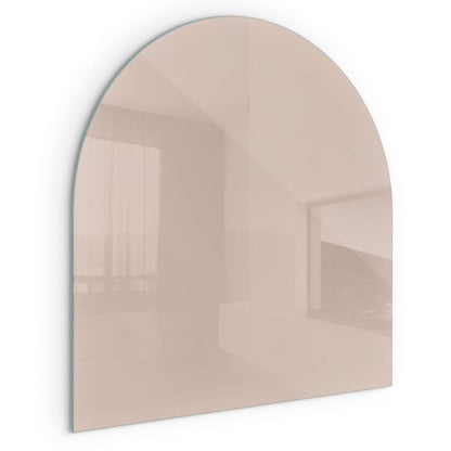 Glasgulvplade Halvoval 100x100 cm Varm Lysebrun