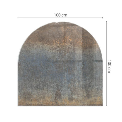Pejseplade Glas Halvoval 100x100 cm Brun | 4070095801222