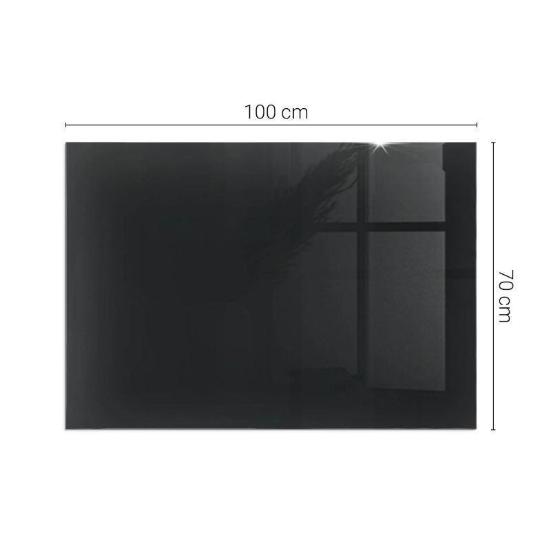 Glasgulvplade til Brændeovn Rektangulær 100x70 cm Grafitgrå 4070095816677