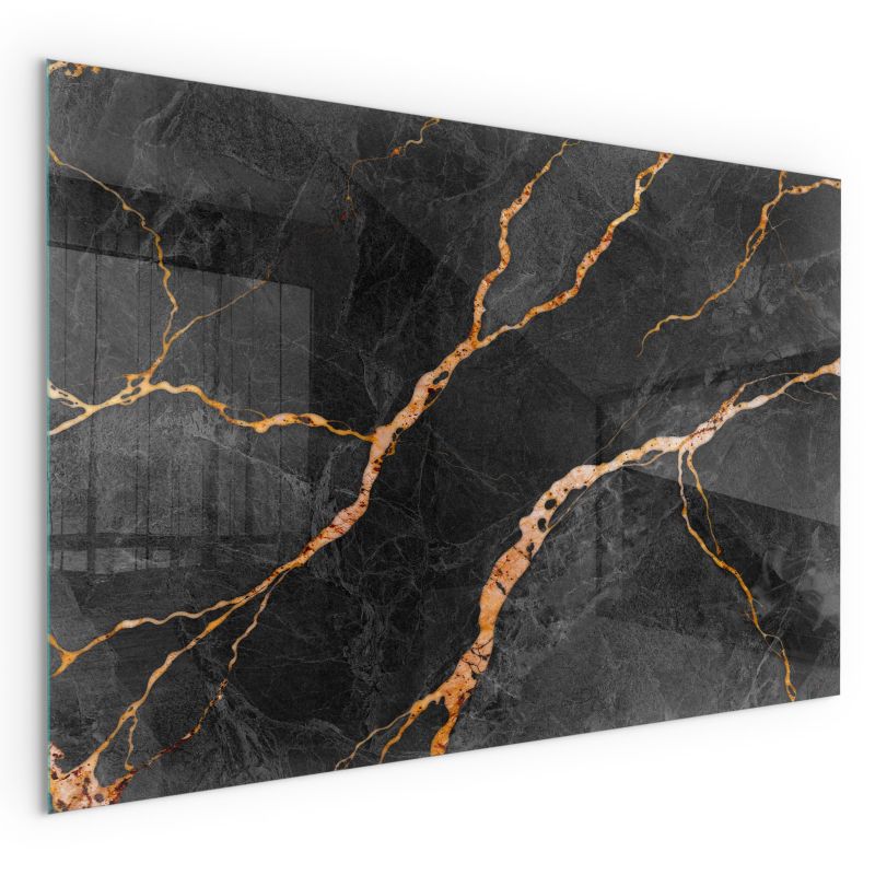 Glasgulvplade til Brændeovn Rektangulær 100x70 cm Marmorlook 4070095816820