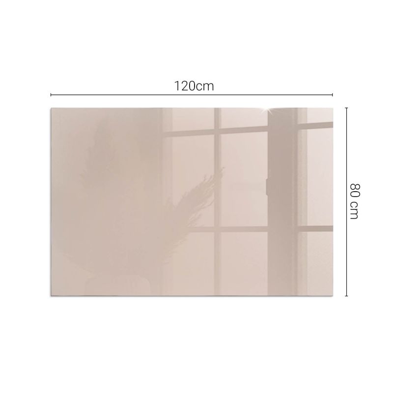 Gulvplade til Brændeovn Hærdet Glas 120x80 cm Varm Lysebrun