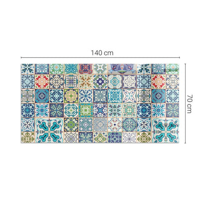 Gulvplade til Brændeovn Hærdet Glas 140x70 cm Mosaik