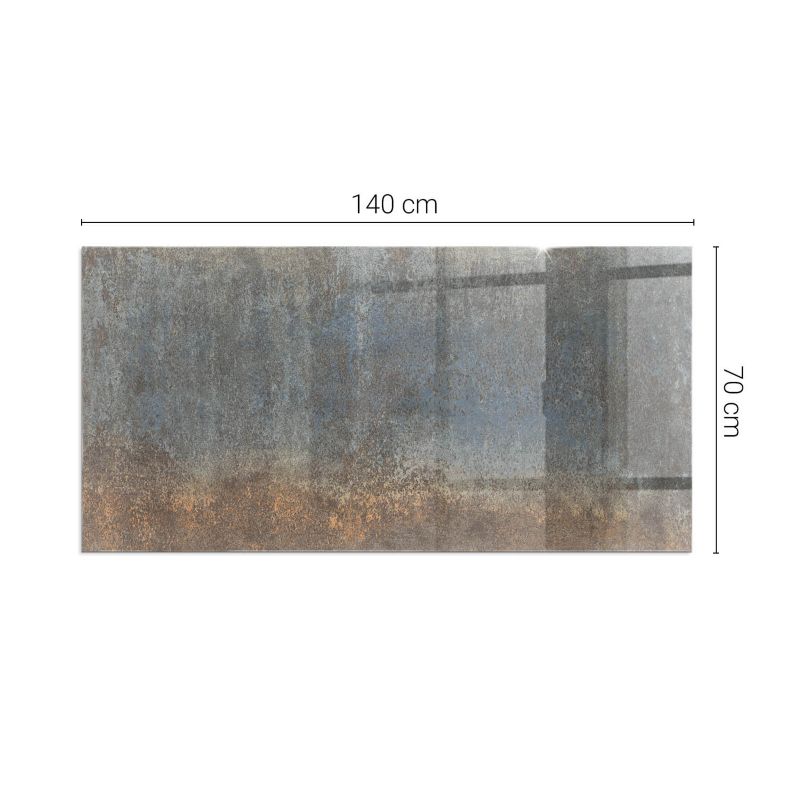 Pejsedækkende Glasplade Rektangulær 140x70 cm Brun
