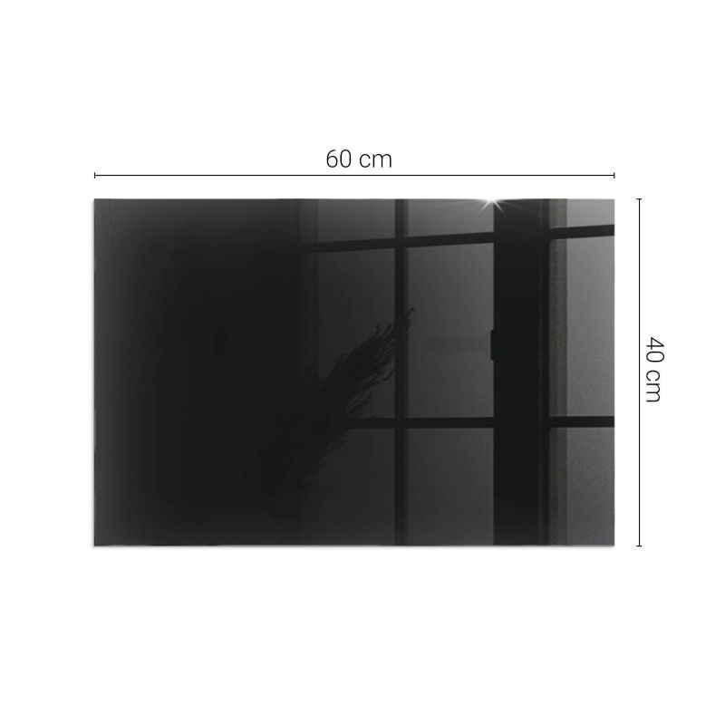 Glasgulvplade til Brændeovn 60x40 cm Grafit