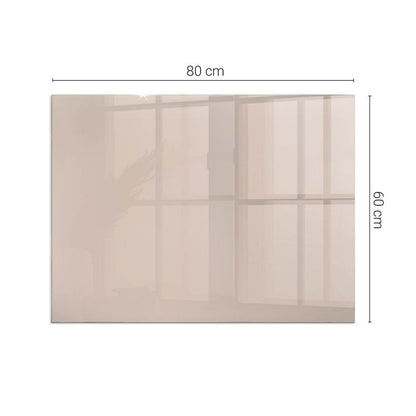 Glasgulvplade til Brændeovn Rektangulær 80x60 cm Varm Lys Brun | 4070095808474