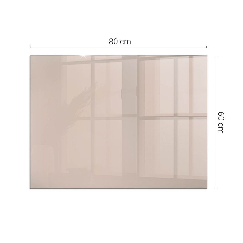Glasgulvplade til Brændeovn Rektangulær 80x60 cm Varm Lys Brun | 4070095808474