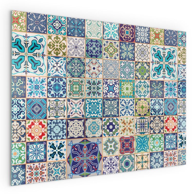 Pejseplade Glas 80x60 cm Mosaikmønster Rektangulær