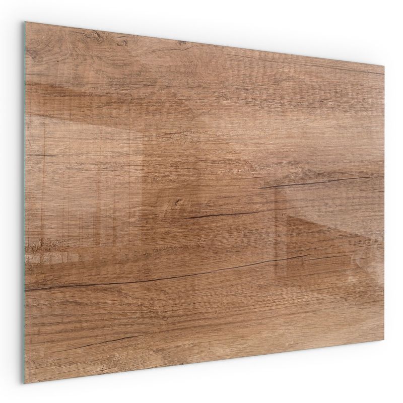 Glasgulvplade til Pejs Rektangulær 80x60 cm Træstruktur | 4070095808696