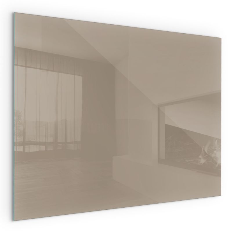Glasgulvplade til Pejs Rektangulær 80x60 cm Brun