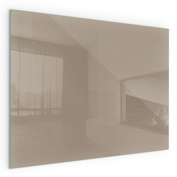 Glasgulvplade til Pejs Rektangulær 80x60 cm Brun