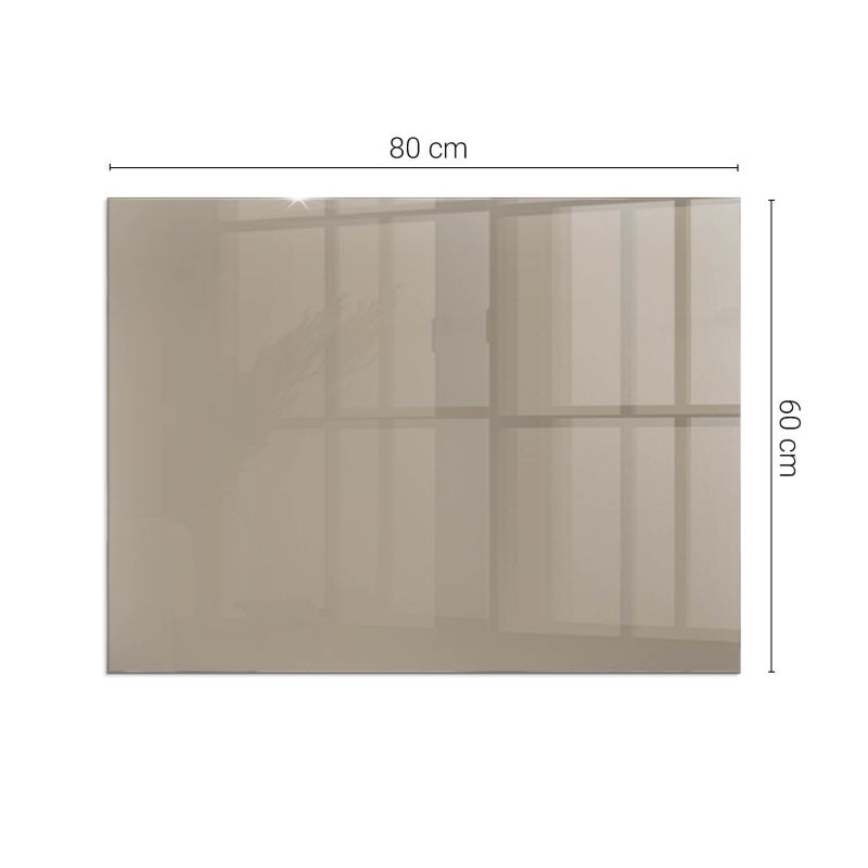 Glasgulvplade til Pejs Rektangulær 80x60 cm Brun