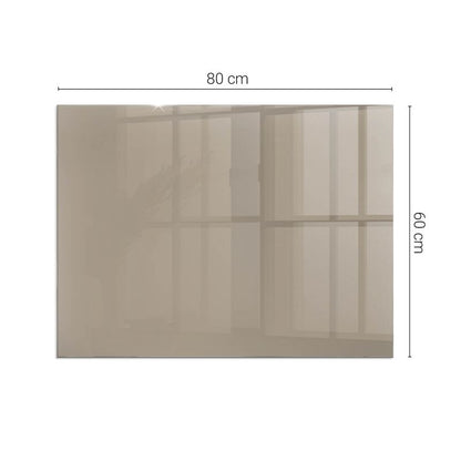 Glasgulvplade til Pejs Rektangulær 80x60 cm Brun