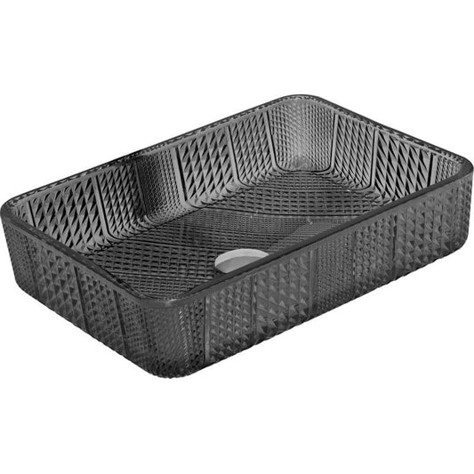 Glasvask til bordmontage Mexen Akra 46 x 33 cm sort 1 stk.