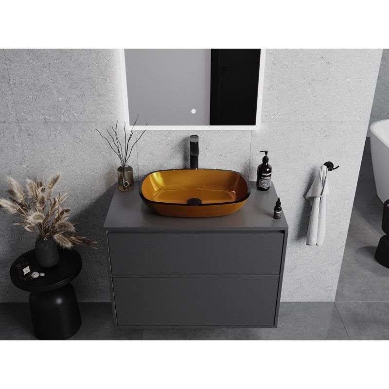 Mexen Araks glasvask til bordmontage 54 x 39 cm i guld, 1 stk.