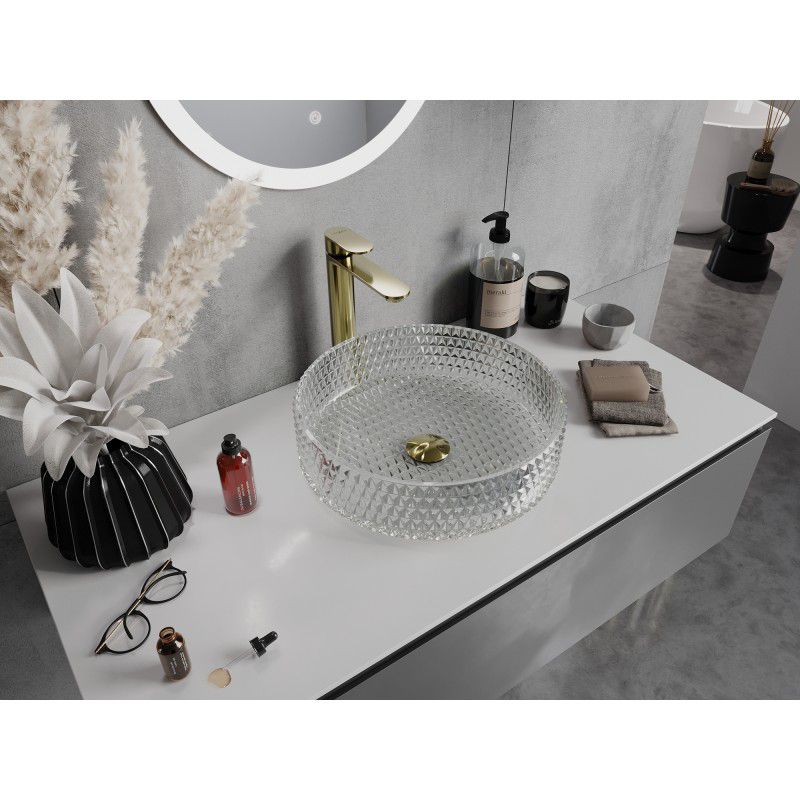 Mexen Aura glasvask til bordmontage 39 x 39 cm transparent 1 stk.