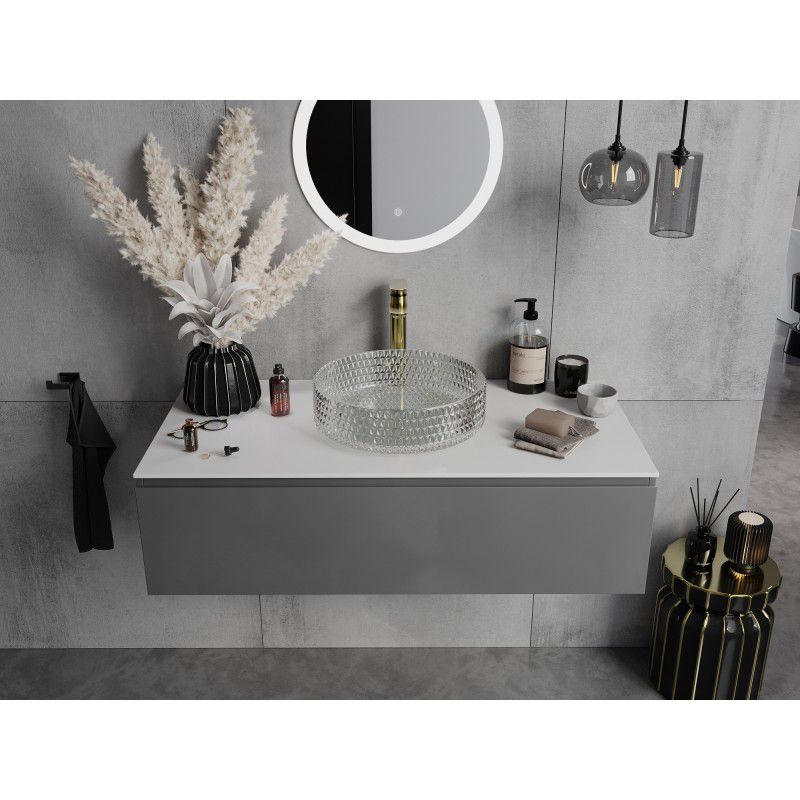 Mexen Aura glasvask til bordmontage 39 x 39 cm transparent 1 stk.