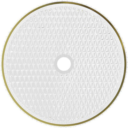 Glasvask til bordmontage Mexen Aura 39 x 39 cm transparent/guld 1 stk.