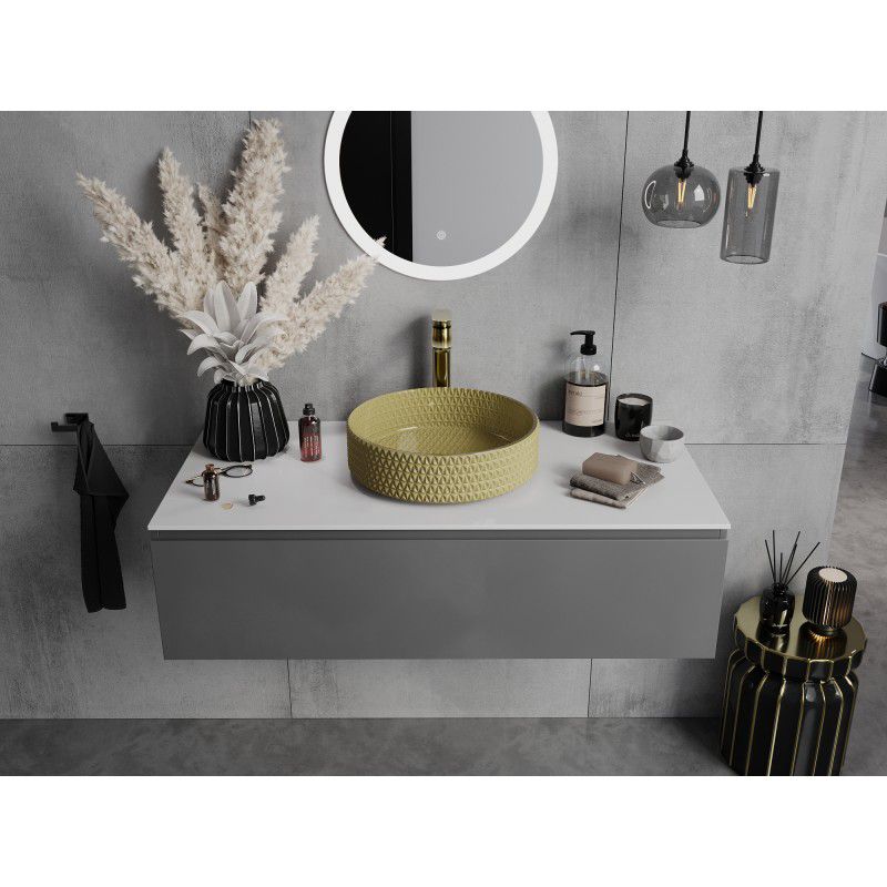 Mexen Aura glasvask til bordmontage 39 x 39 cm i guld, 1 stk.