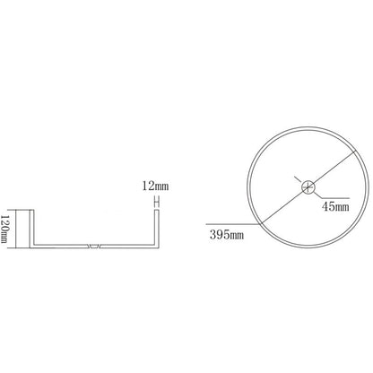 Transparent glasbordvask Mexen Dema 39 x 39 cm 1 stk.