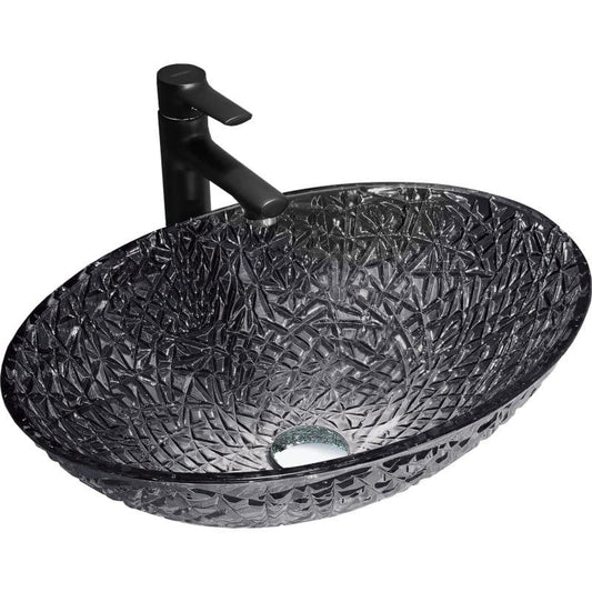 Glasvask til bordmontage Mexen Goa 50 x 36 cm sort 1 stk.